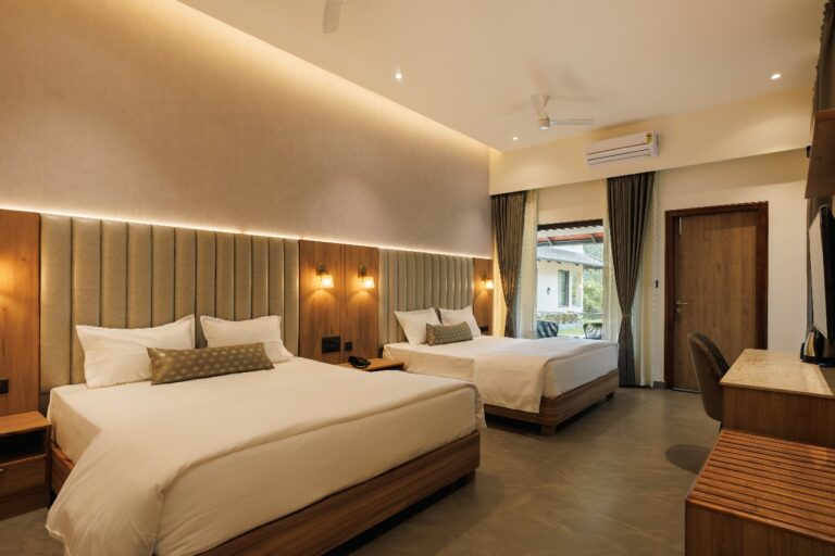 Quad sharing room Kohur luxury resort by Homestays Karnataka 768x512