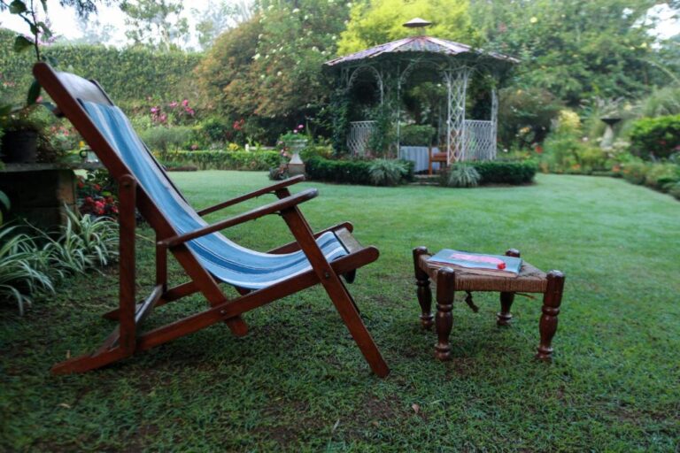 At the lawn during evening coffee time at colonial stay coorg homestays karnataka 768x512