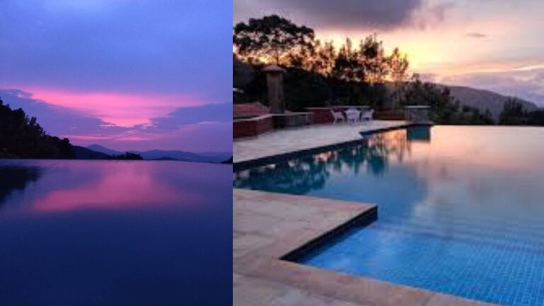 Melange of colours in the western sky at Villa Urvin Khan by homests karnataka Chikamagalur  768x432