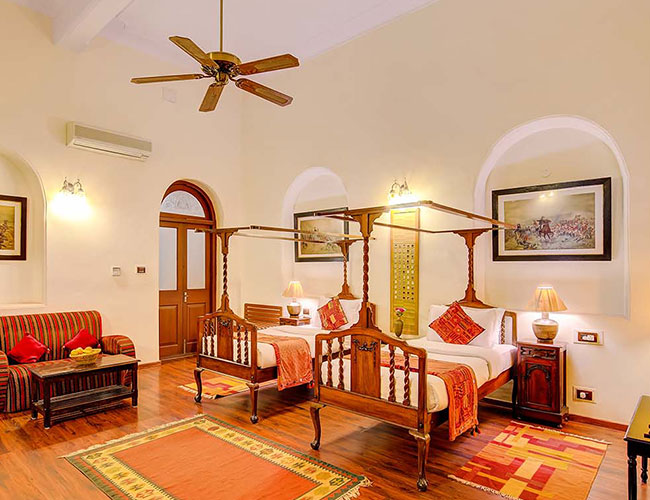 Twin Bed room Shiv Vilas palace